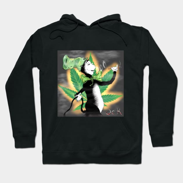 Cat in the Ganja Hat Hoodie by The_broHam